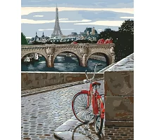 Картина за номерами ПРЕМІУМ Прогулянка Парижем розміром 40х50 см Strateg (GS157)