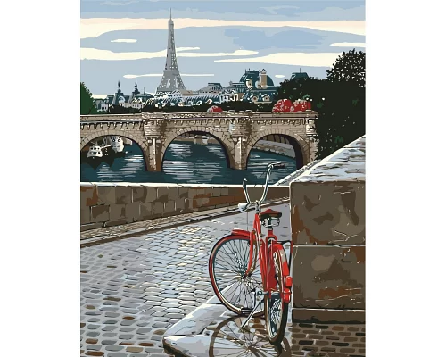 Картина за номерами  Прогулянка Парижем розміром 40х50 см Strateg (GS157)
