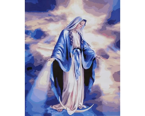 Картина за номерами Ікона Діва Марія у світлі небес розміром 40х50 см Strateg (SY6721)