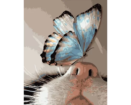 Картина за номерами Метелик на носику 40х50 см Strateg (DY024)