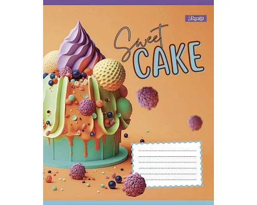 Зошит шкільний А5/18 клітинка 1В Sweet cake  набір 25 шт. (766320)