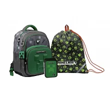 Набор школьный рюкзак + пенал + сумка YES S-91 Minecraft Creeper (559415К)