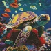 Алмазна мозаїка Мешканці підводного світу з голограмними стразами (АВ) art_selena_ua 40х40 Ідейка (AMO7617)