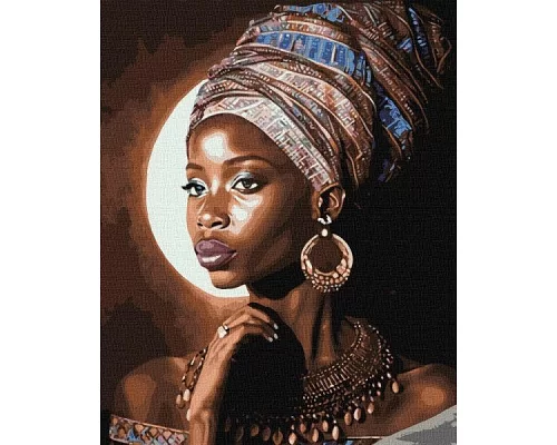 Картина по номерам Африканская красавица art_selena_ua 40х50 Идейка (KHO2532)