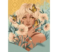 Картина за номерами Дівчина з метеликами pollypop92 40х50 Ідейка (KHO2542)