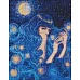 Алмазная мозаика Звездная красавица с голограммными стразами (АВ) pollypop92 40х50 Идейка (AMO7551)