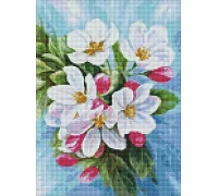 Алмазна мозаїка Цвітіння яблуні annasteshka 30х40 Ідейка (AMO7555)