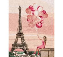 Картина за номерами Лілові фарби Парижа 40х50 Ідейка (KHO4761)