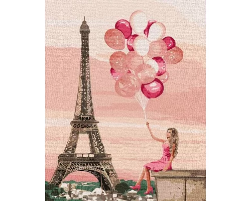Картина за номерами Лілові фарби Парижа 40х50 Ідейка (KHO4761)