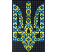 Алмазна мозаїка без підрамника Символ України з голограмними стразами (AB) Mariia Davydova Идейка 20х30 (AMC7689)