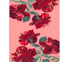 Картина за номерами Троянди на рожевому фоні з лаком та з рівнем 40х50 см Strateg (DY411)