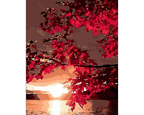 Картина за номерами Багряний захід сонця 40х50 см Strateg (DY427)