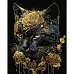 Картина за номерами Дивовижний кіт з лаком та з рівнем 40х50 см Strateg (DY441)