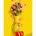 Картина за номерами Горнятко з тюльпанами 40х50 см Strateg (GS1352)
