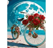 Картина за номерами Велосипед в світлі місяця 40х50 см Strateg (GS1379)