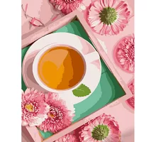 Картина за номерами Чаювання в рожевих відтінках 40х50 см Strateg (GS1384)