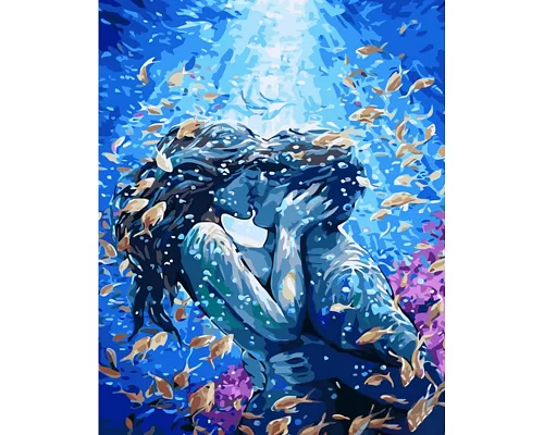 Картина за номерами Кохання під водою 40х50 см Strateg (GS1390)