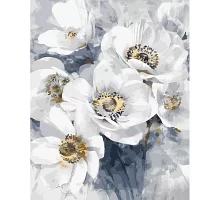 Картина за номерами Букет білих квітів 40х50 см Strateg (GS1428)