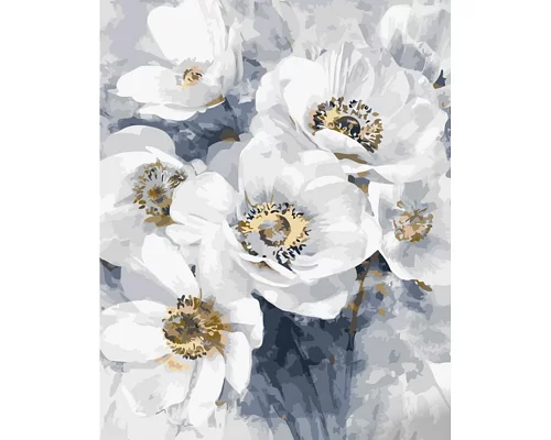 Картина за номерами Букет білих квітів 40х50 см Strateg (GS1428)