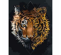 Картина за номерами Арт-тигр з лаком та з рівнем 40х50 см Strateg (GS1436)
