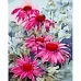 Картина за номерами Рожеві акварельні квіти з лаком та з рівнем 40х50 см Strateg (GS1494)