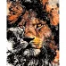 Картина за номерами Неймовірний лев з лаком та з рівнем 40х50 см Strateg (GS1505)