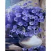 Картина за номерами Фіолетові квіти з лаком та з рівнем 40х50 см Strateg (GS1512)
