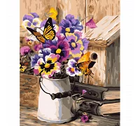 Картина за номерами Помаранчеві метелики 40х50 см Strateg (GS1516)