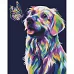 Картина за номерами Поп-арт собака з метеликом 40х50 см Strateg (GS1542)