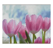 Алмазна мозаїка Рожеві тюльпани 30х40 см Strateg (KB010)