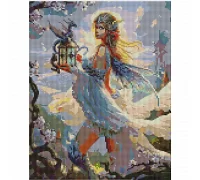 Алмазна мозаїка Дівчина з драконом 30х40 см Strateg (KB081)