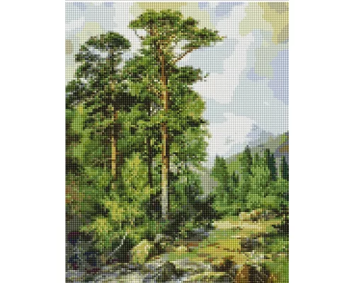 Алмазна мозаїка Ліс у горах 30х40 см Strateg (KB086)