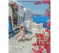 Алмазна мозаїка Дівчина на прогулянці 30х40 см Strateg (KB104)