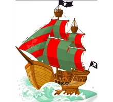 Картина за номерами Корабель в морі з лаком 30х40 см Strateg (SS6686)