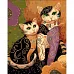 Картина за номерами Кішки Клімта з лаком 30х40 см Strateg (SS6792)