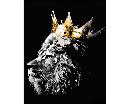 Картина за номерами Цар звірів з лаком 30х40 см Strateg (SS6813)