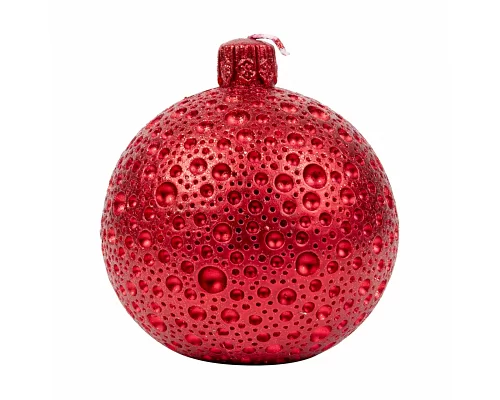 Свічка Novogod'ko Куля 9*9см, червона, парафін (974671)