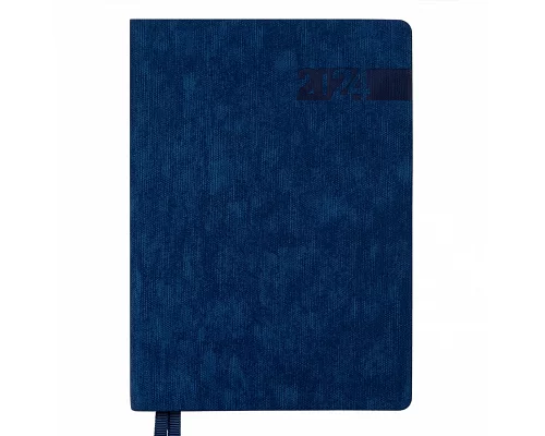 Щоденник датований 2024 Leo Planner Boss з м'якою обкладенкою синій (252417)