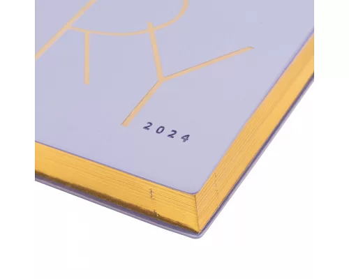 Ежеденевник А5 датированный 2024 Leo Planner Cupola с мягкой обложкой сиреневый (252452)
