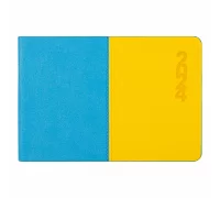 Ежедневник датированный 2024г 10х15см Leo Planner Tiffany синя-желтый 128 ст (252465)