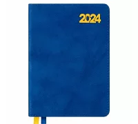 Щоденник А5 датований 2024г А6 Leo Planner Case синій 352 ст (252456)