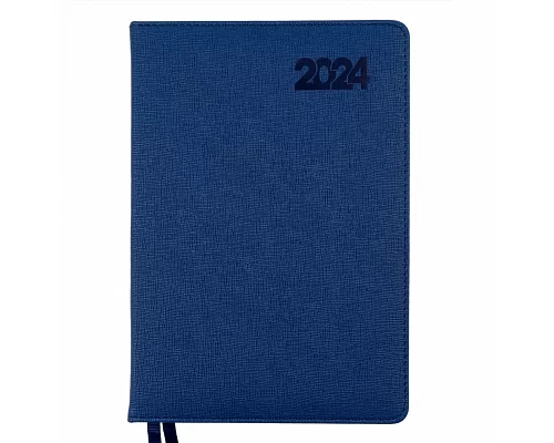 Щоденник А5 датований 2024 Leo Planner Escalada з твердою обкладенкою синій (252440)