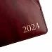 Щоденник А5 датований 2024 Leo Planner Whisky з твердою обкладенкою бордо (252449)