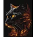 Картина за номерами Вогняна краса котика з фарбами металік 40x50 Идейка (KHO6516)