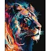 Картина по номерам Грациозный лев с красками металлик 40x50 Идейка (KHO6517)