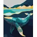 Картина за номерами Витончений кит з фарбами металік 40x50 Идейка (KHO6522)