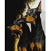 Картина по номерам Верные доберманы с красками металлик 40x50 Идейка (KHO6524)