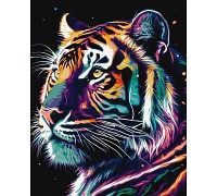 Картина за номерами Фантастичний тигр з фарбами металік 40x50 Идейка (KHO6527)