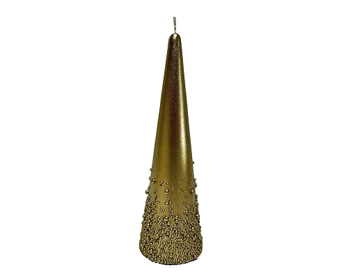 Свічка Ялинка конусна 20*5см золото парафін Novogod`ko (974674)