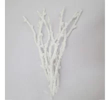Гілка декоративна Морозні бурульки білі 40 см YES! Fun (974740)
